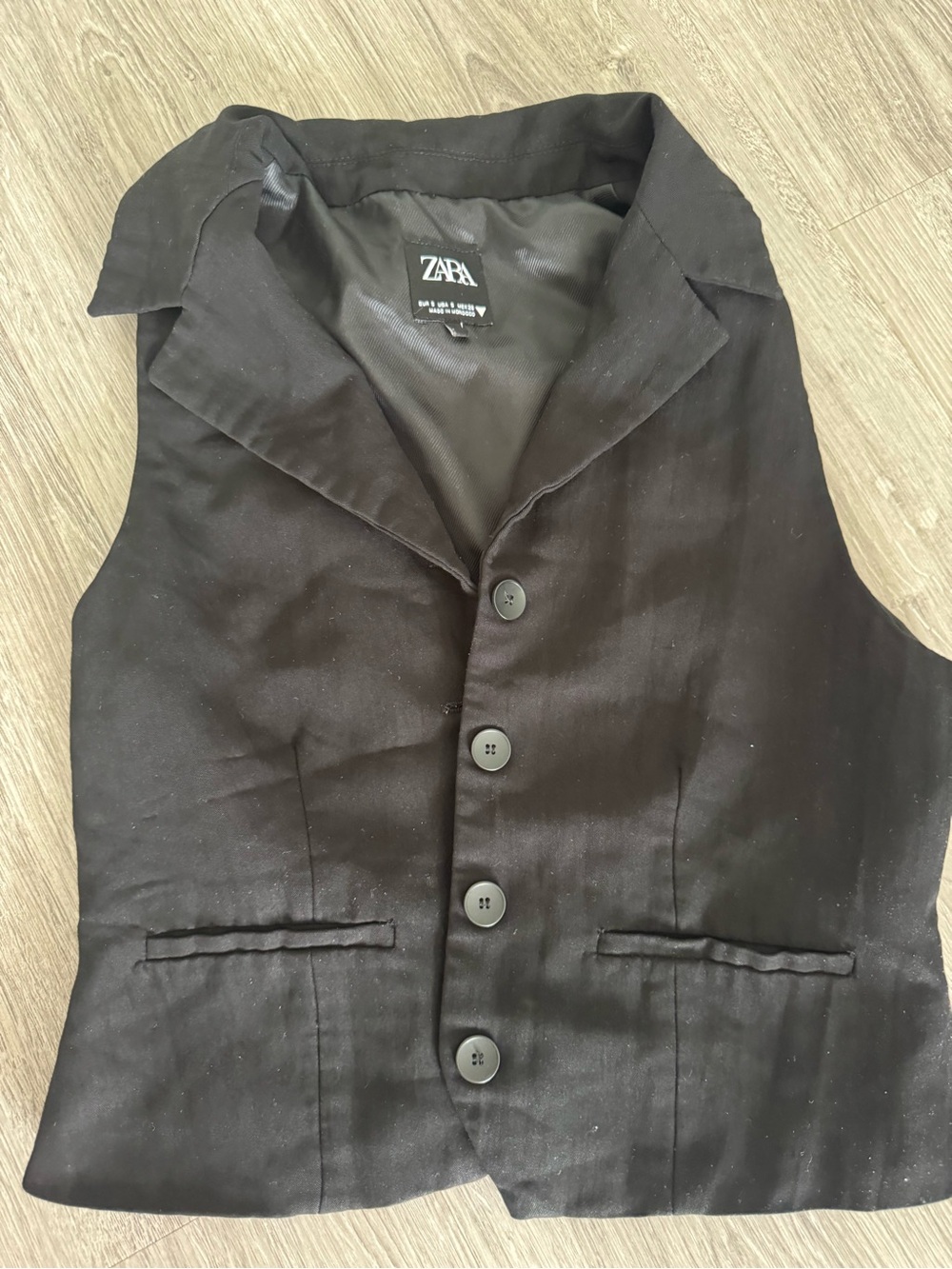 ZARA Black Lined Jacket with Branded Label
